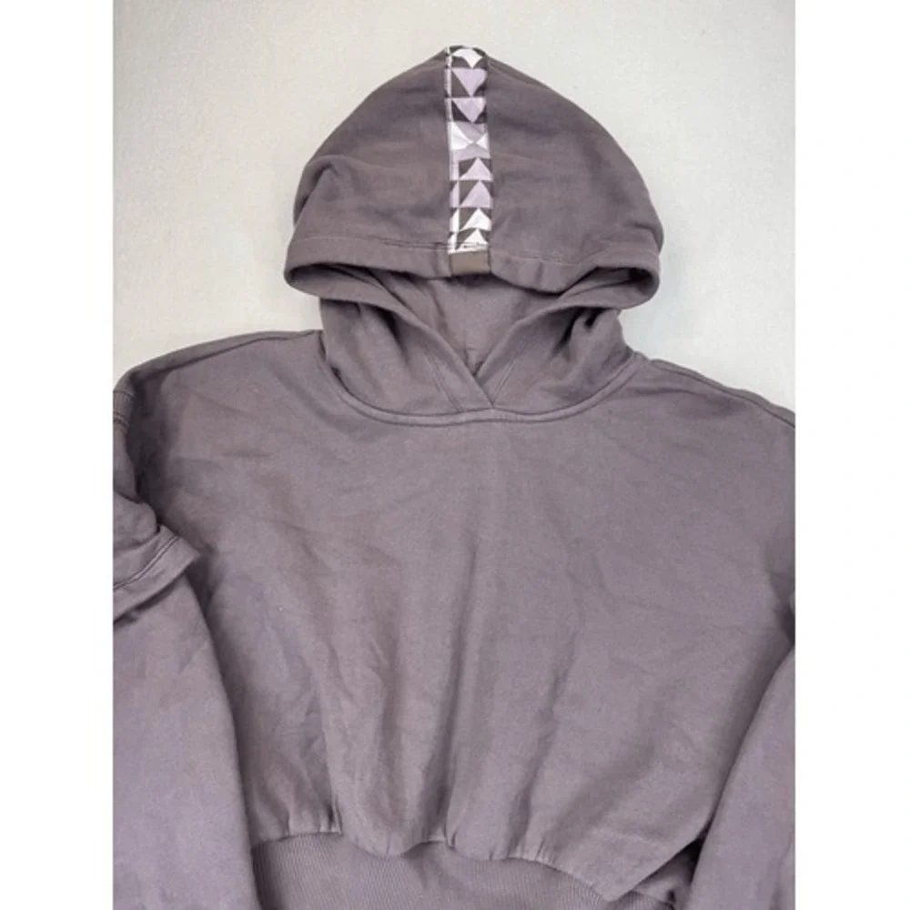 Free People Movement Snow Flow Hoodie Logo Geo Stripe Driftwood Combo XS NWT